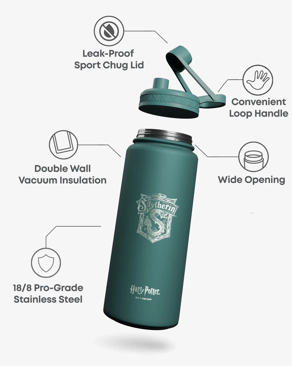 Bohtal Insulated Sports Bottle Slytherin - image 2